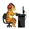 Spielender Tiger