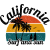 tropical california palm trees
