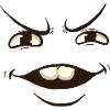 Funny face cartoon