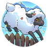 Jumping blue sheep print