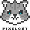 Pixel Gaming Cat Gamer Cat