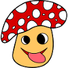 Toadstool red mushroom