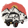 Camping - Unimog - Sunset - Oldtimer