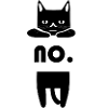 Chat agacé Non