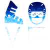 LOVE - SKI - blue Snow Edition ***