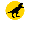 dinosaur and moon