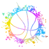 Éclaboussures de peinture de basket-ball