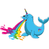 seehund,regenbogen,kotzender seehund,robbe,einhorn