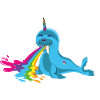 walross,regenbogen,kotzender seehund,robbe,einhorn