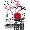 Japanese art Fuji Torii