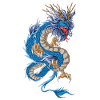 Blue dragon asian