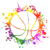 Basketball Farbspritzer Farbklecks