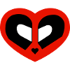 Biker Love - Red Heart