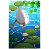 Duck's ass in reed poster