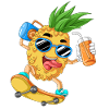 Pineapple skateboard