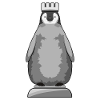 Pinguin als Schachfigur König