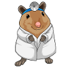 Ratte als Arzt mit Arztkittel