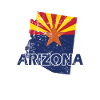 Arizona State Outline Map USA