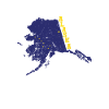 Alaska State Outline Map USA
