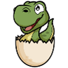 Dino Baby im Ei Lustiger Dinosaurier