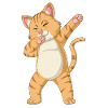 dabbing cat