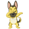 Dabbing German Shepherd