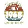 Legendary since July 1968 - Birthday