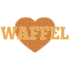 Waffel Love Herz