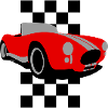 Roadster classica rossa Shelby Cobra