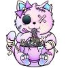 Pastel-Gothic-Katze Ramen