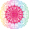 Rainbow Mandala Gradient Circle