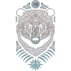 Loup Celtique Mandala et Soleil