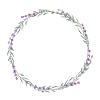 Lavender flower wreath customizable