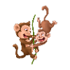 Monkey Family Hug
