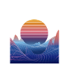Synthwave Sunset Design