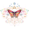 papillon imaginatif avec couronne