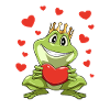 Belle grenouille drôle Saint Valentin