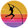 Retro Stabhochsprung Springen Leichtathletik