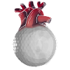 Golfspiller hjerte sjov golfbold golf gave