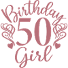 Cute Birthday 50 Girl - Fabulous At 50 - Women
