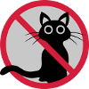 Cat forbidden sign