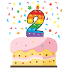 Pop It 2nd Birthday Cake Girls Boys Fidget