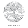 Kort over Stockholm im Kreis