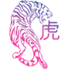 Tiger Retro Synthwave Kanji