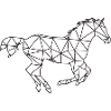 Geometric Gallop Polygon Horse