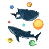 Hajer i Galaxy Funny Whale Shark Lovers