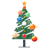 Weihnachtsbaum mit Planeten