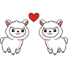 Alpaca Comic Couple Love