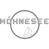 Möhnesee mit Segelboot grau/silber
