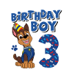 Paw Patrol 3 years old birthday Chase
